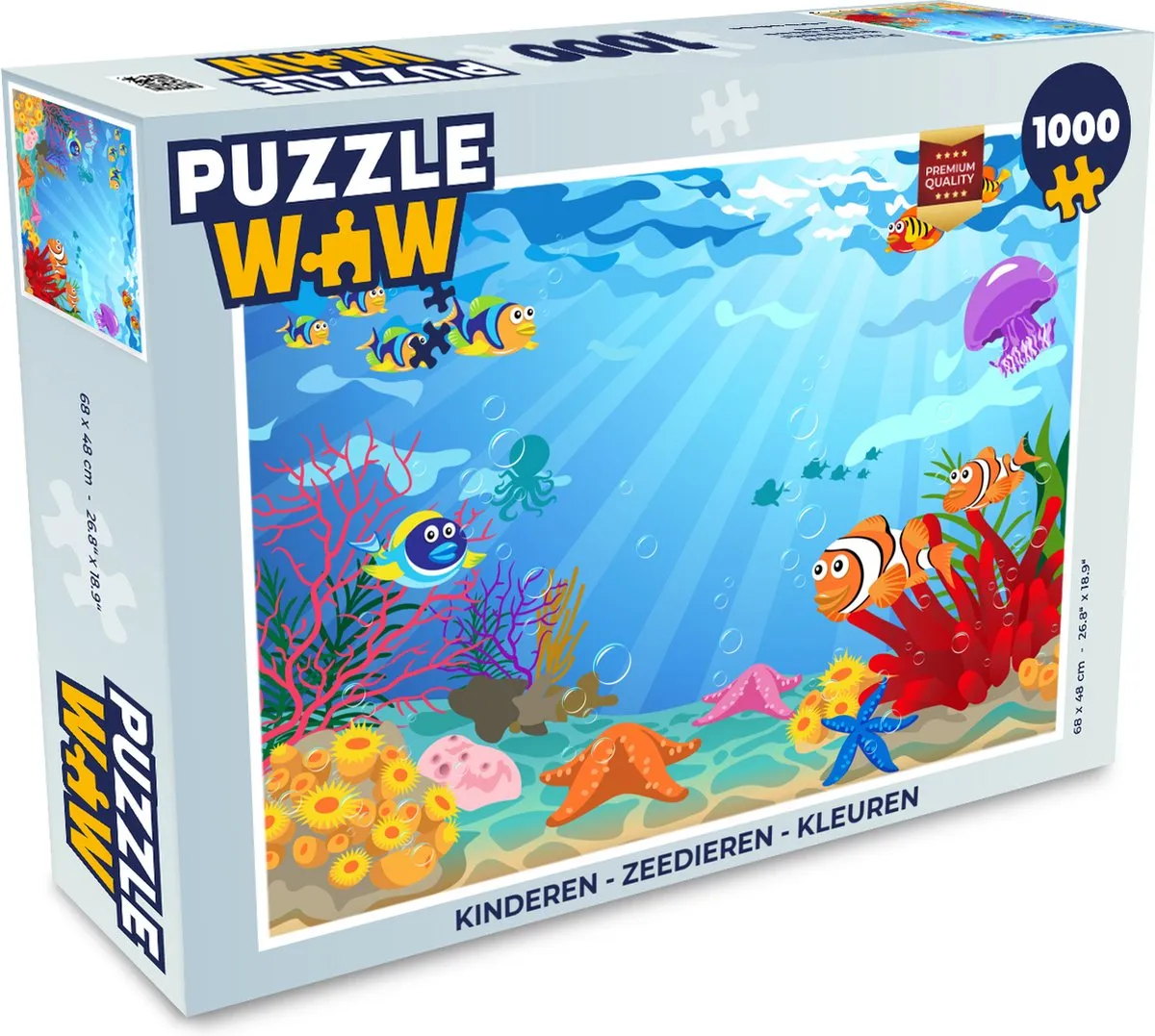 PuzzleWow Zeedieren Legpuzzel 1000 Stuks