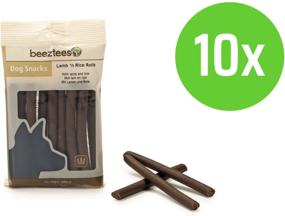 Beeztees Lamb+Rice Rolls Hondensnack 150g