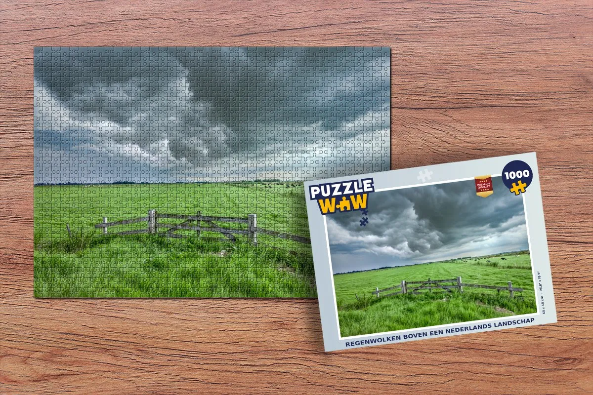 PuzzleWow Regenwolken Legpuzzel 1000 Stuks - Multicolor