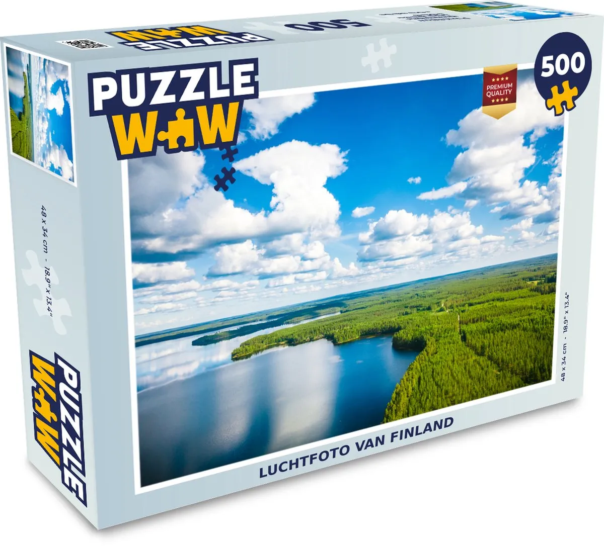 PuzzleWow Finland Luchtfoto Legpuzzel 500 Stuks
