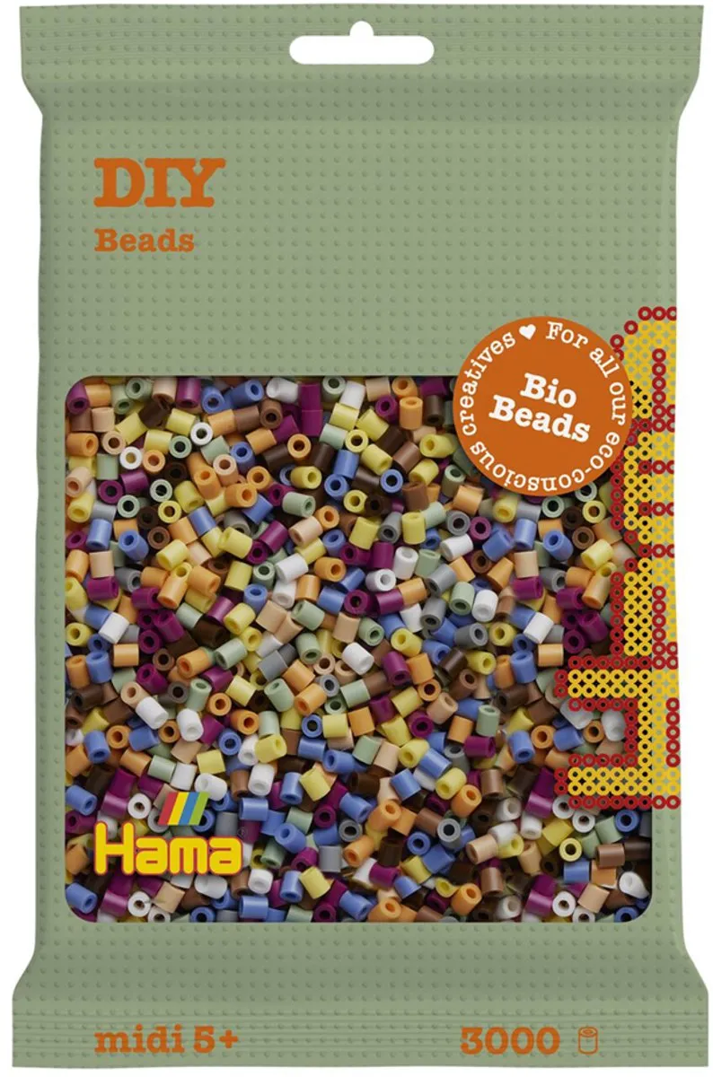 Hama Midi Bio Strijkkralen Pastel Mix - 1000 Stuks