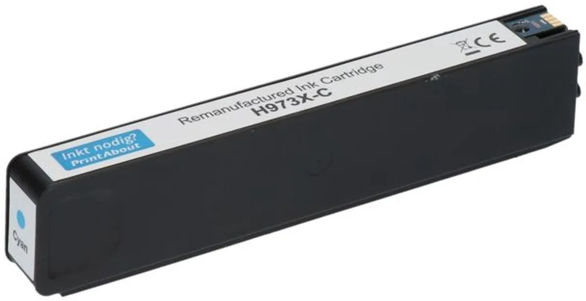 PrintAbout HP 973X F6T81AE Inktcartridge Cyaan - 8750 Pagina's