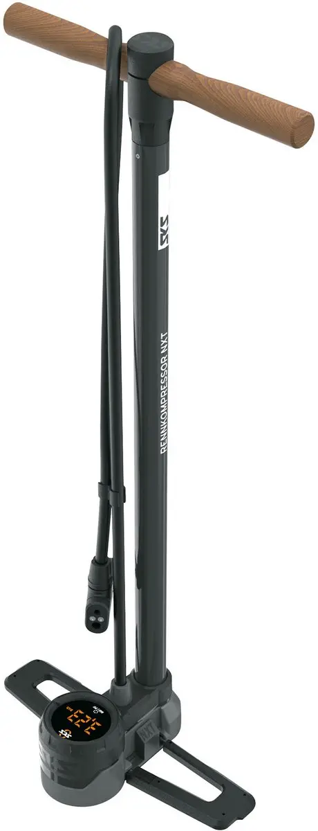 SKS Rennkompressor NXT Digi Vloerpomp Staal Incl. Manometer