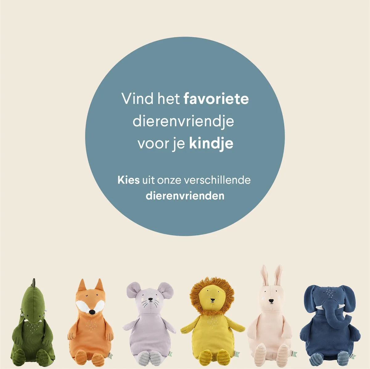 Trixie Mrs. Elephant Knuffel - Blauw