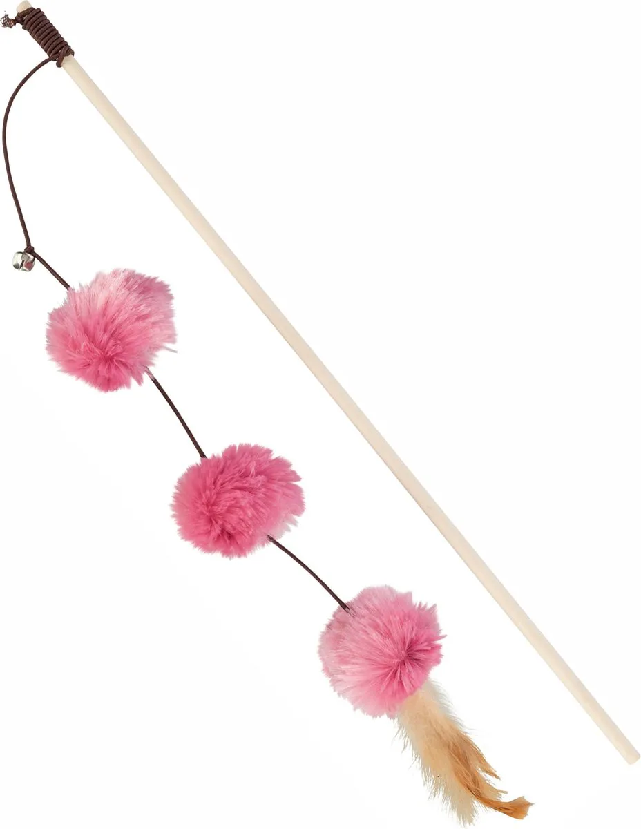 Trixie Kattenspeeltje Pompomballen Speelhengel