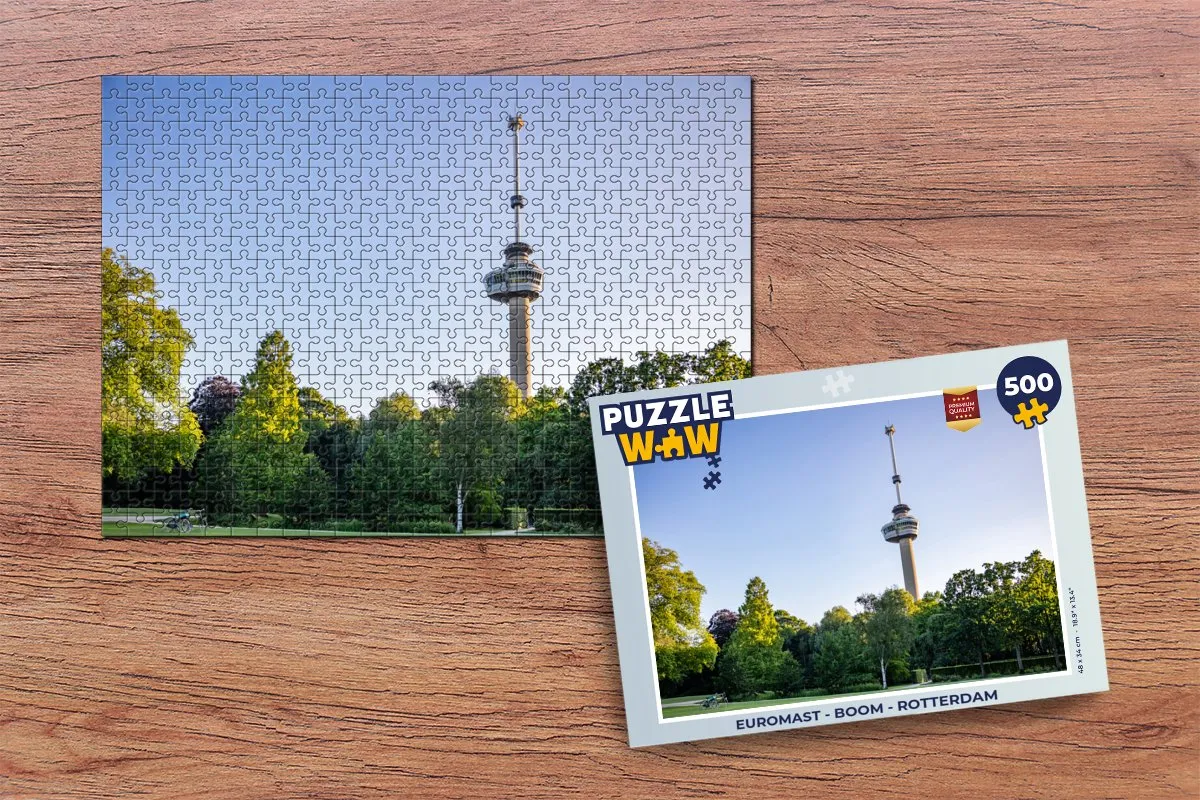 PuzzleWow Euromast Boom Rotterdam Puzzel 500 Stuks - Multicolor