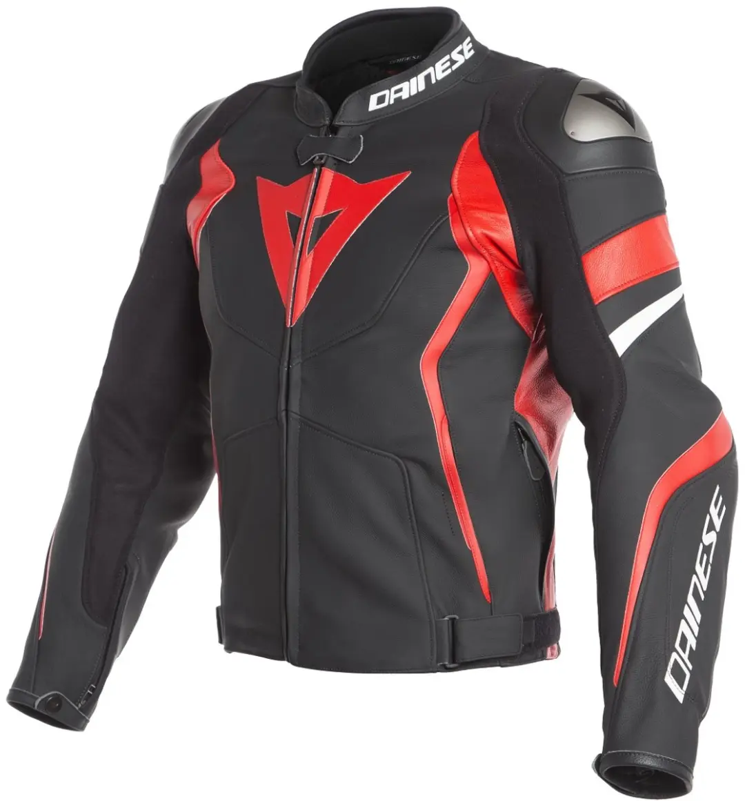 Dainese Avro 4 Jas Zwart Mat Lava Rood Wit