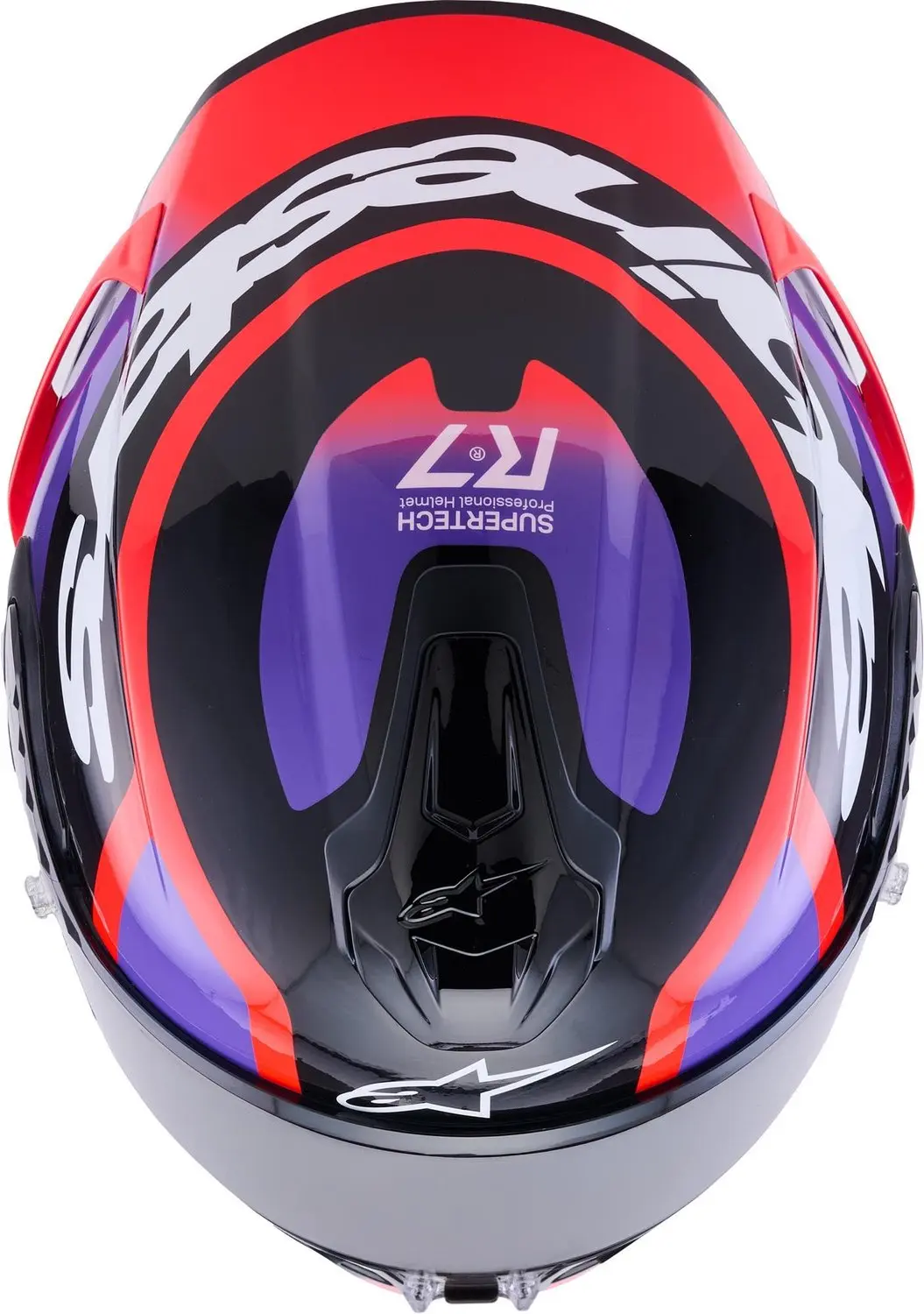 Alpinestars Supertech R7 Lumen Helm - XXL Zwart/rood/paars - afbeelding 3 van 5