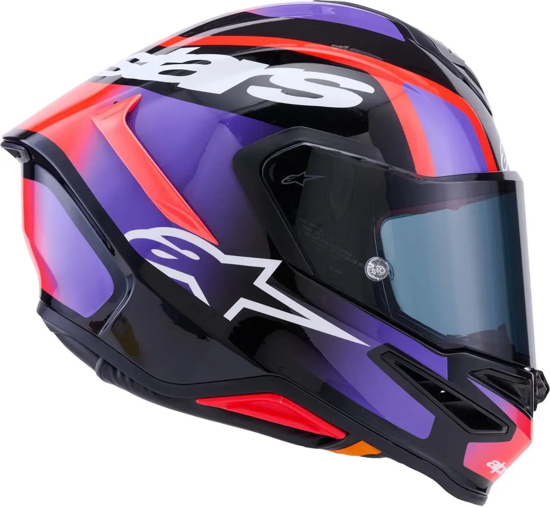 Alpinestars Supertech R7 Lumen Helm - XXL Zwart/rood/paars - afbeelding 5 van 5