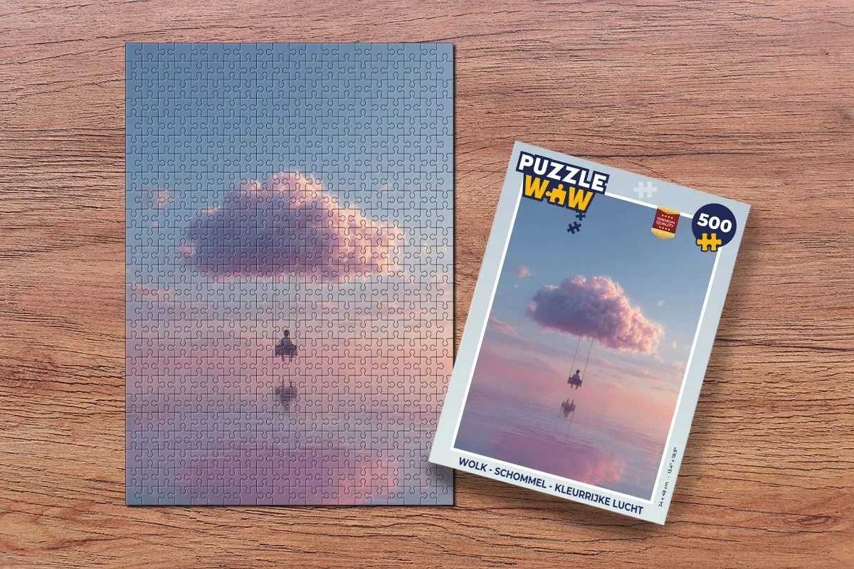 PuzzleWow Wolk - Schommel Legpuzzel 500 Stuks - Wolk - Schommel