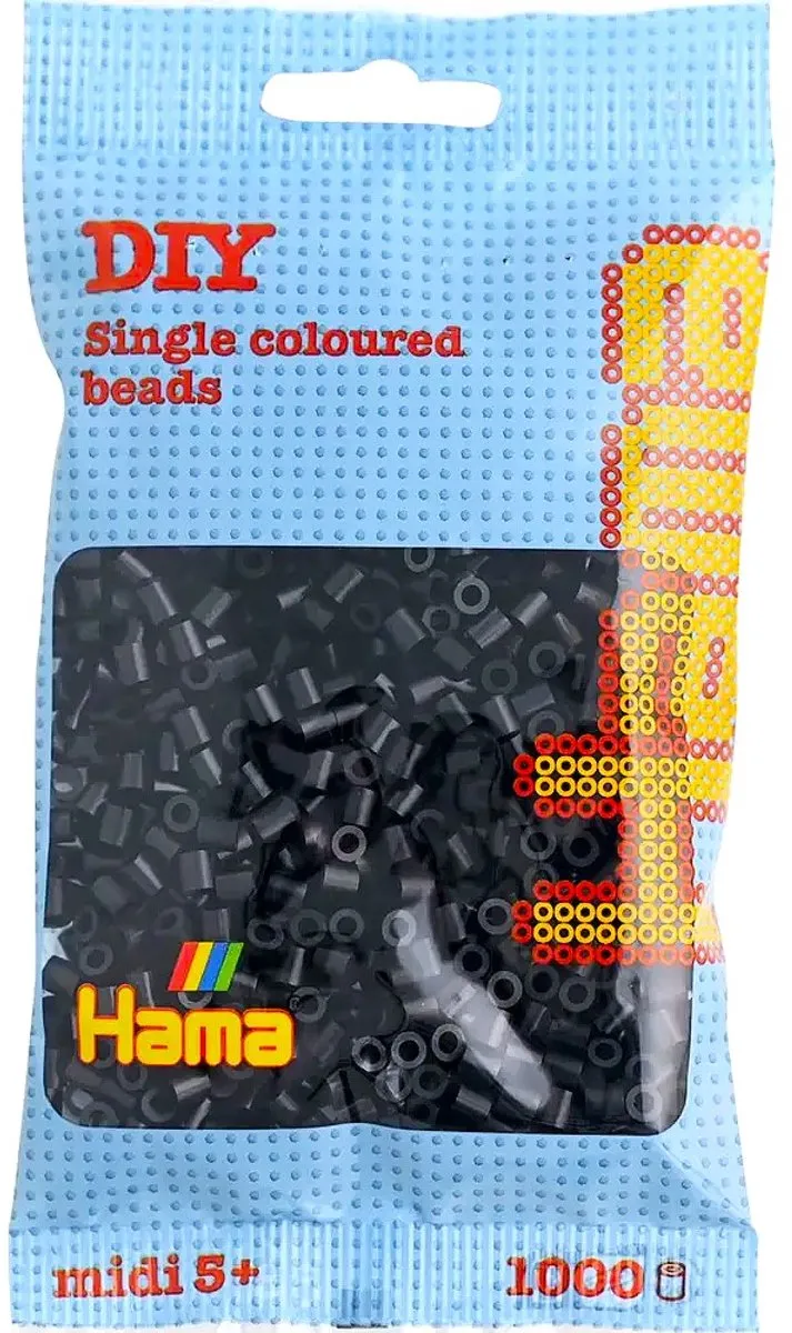 Hama Midi Zwart Strijkparels 1.000 Stuks