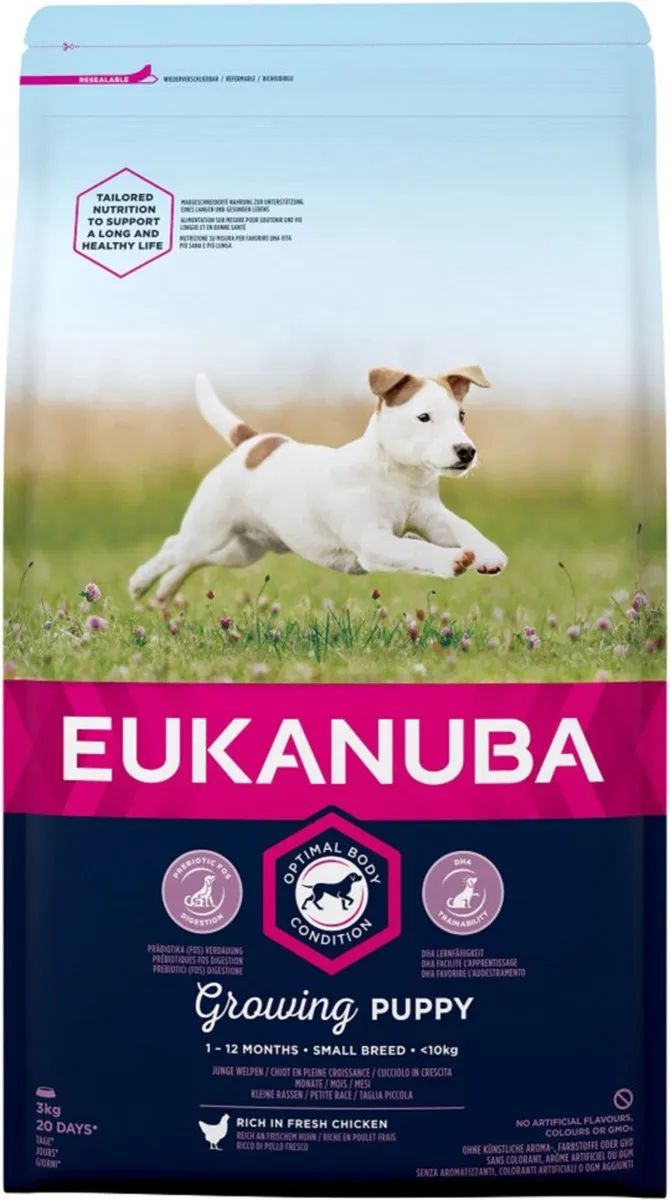 Eukanuba Growing Puppy Small Breed Kip - 3 kg