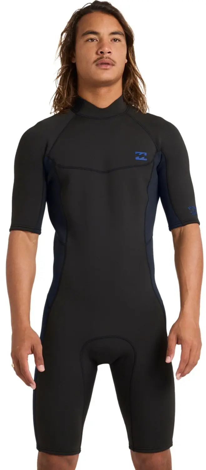 2026 Billabong Heren Absolute 2mm Rug Ritssluiting Shorty Wetsuit 24AW