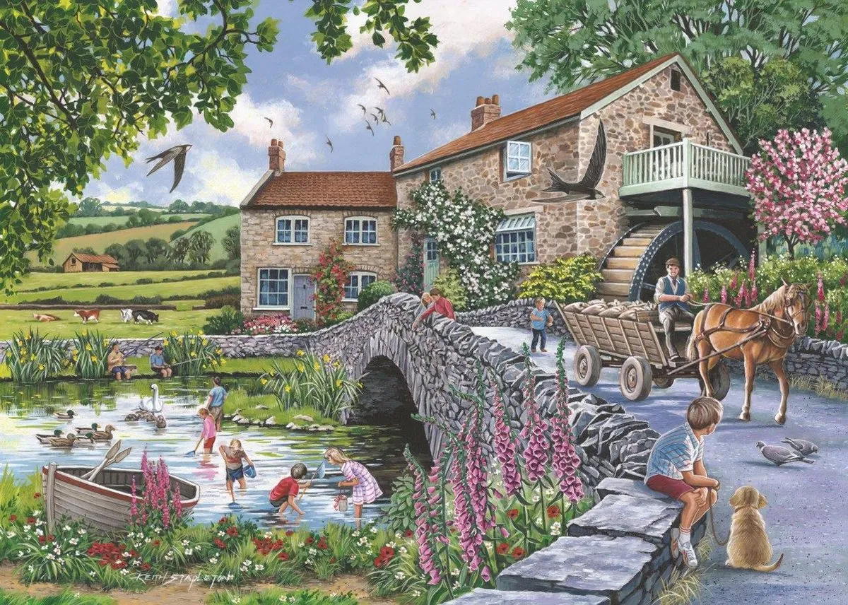 House Of Puzzles Old Mill Legpuzzel 1000 Stuks - HP0508 - Multicolor