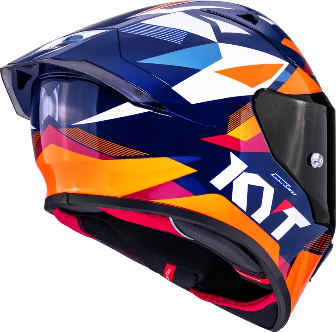 KYT R1R Diamond Helm - M Blauw/oranje - afbeelding 4 van 6