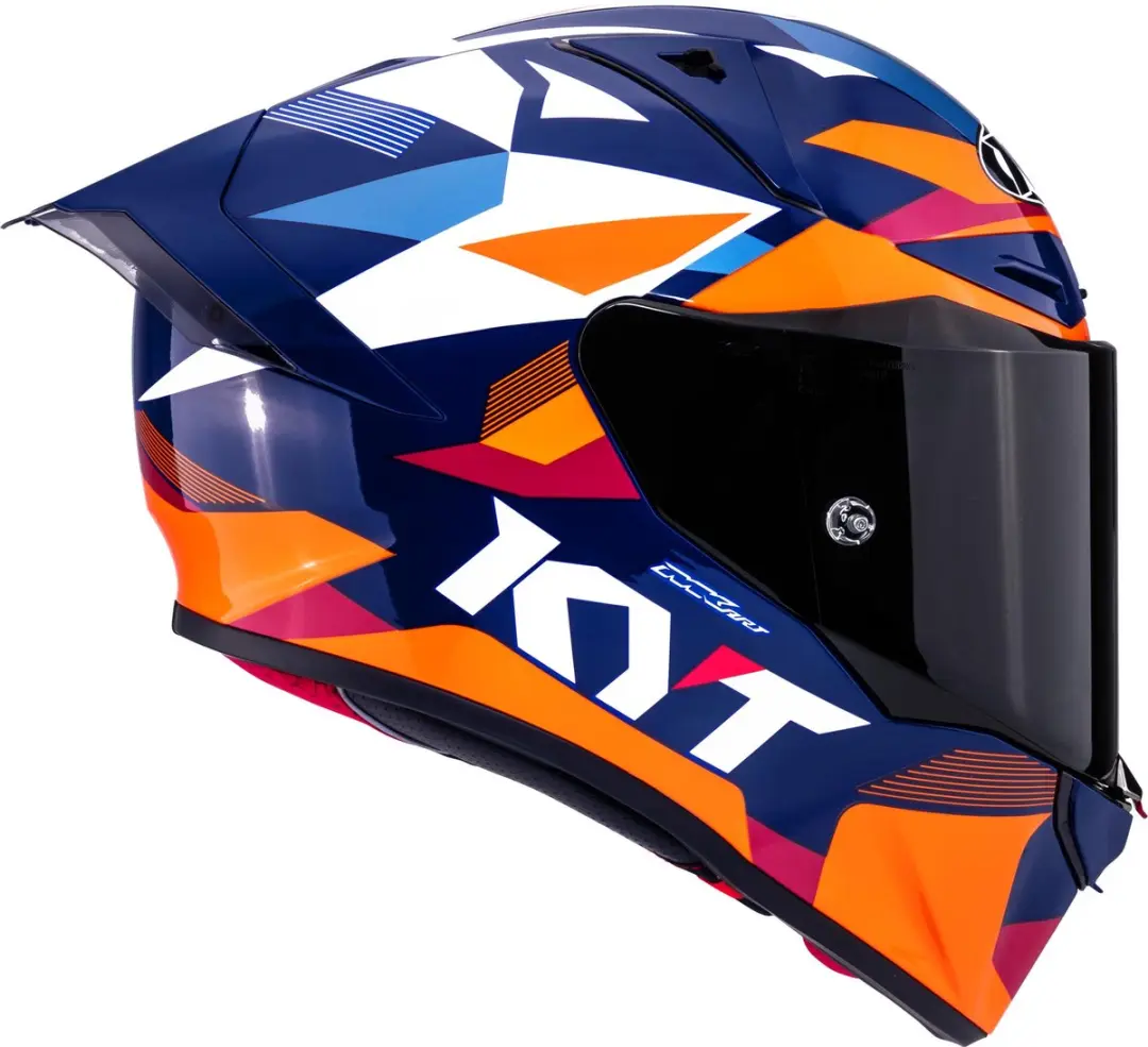KYT R1R Diamond Helm - M Blauw/oranje - afbeelding 3 van 6