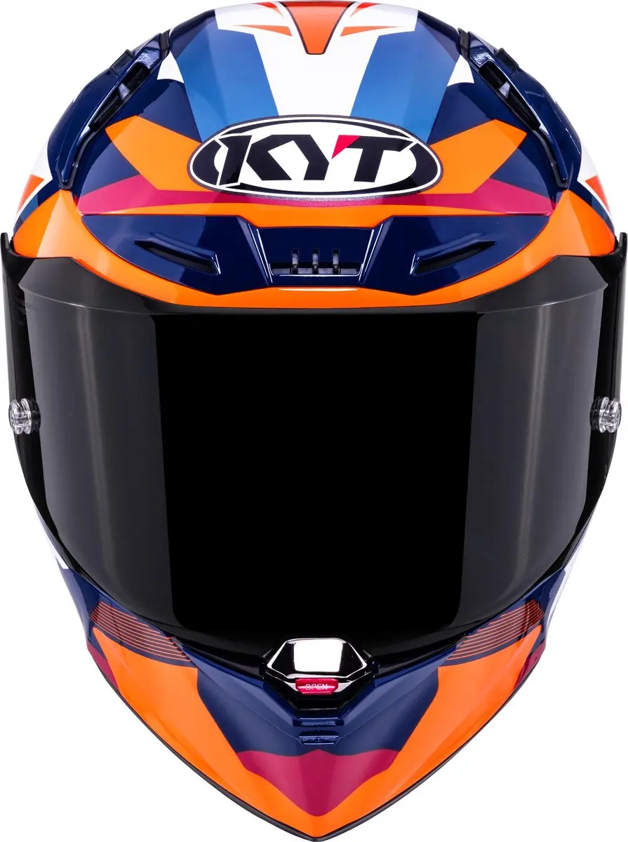 KYT R1R Diamond Helm - M Blauw/oranje - afbeelding 5 van 6