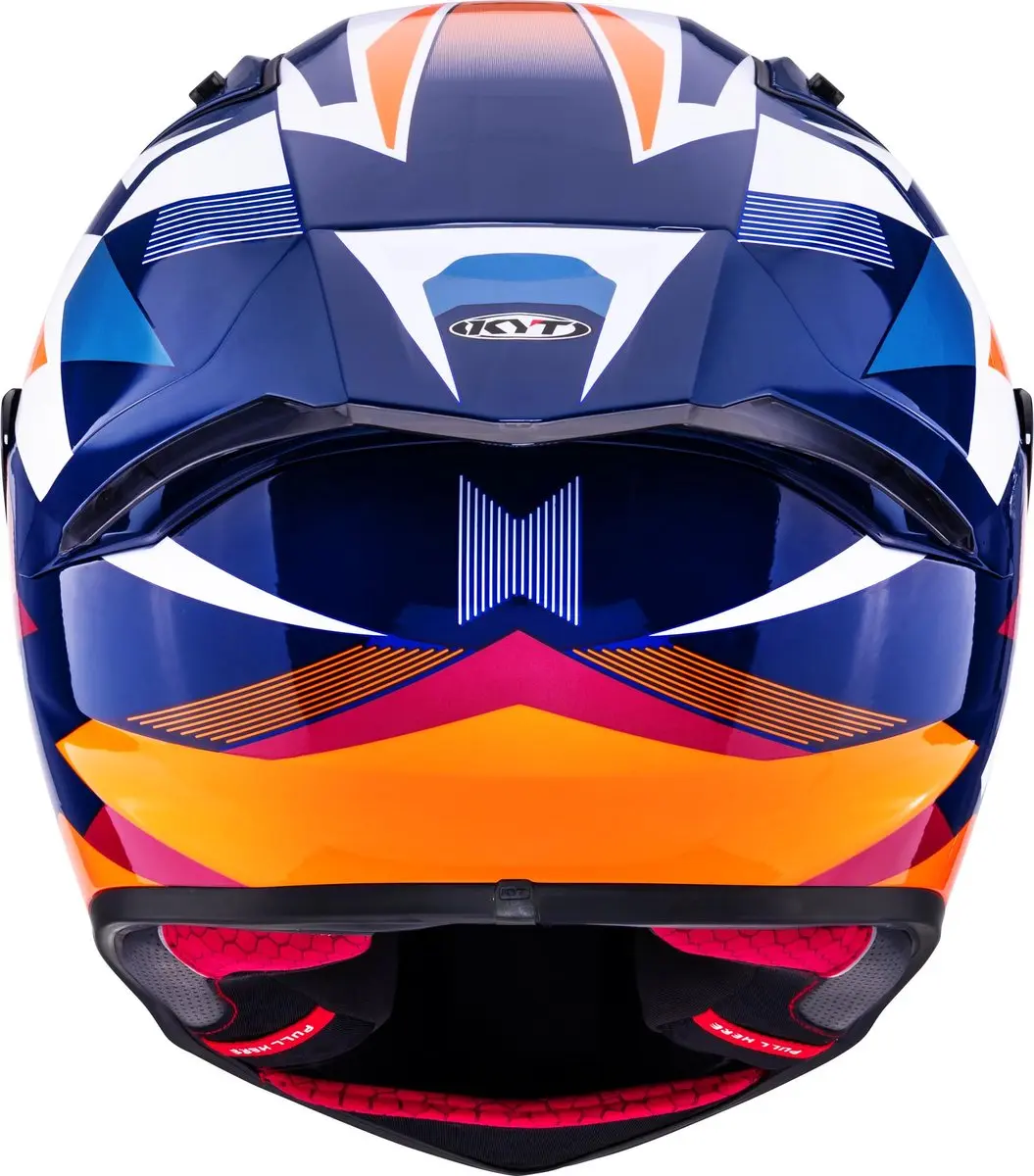 KYT R1R Diamond Helm - M Blauw/oranje - afbeelding 2 van 6