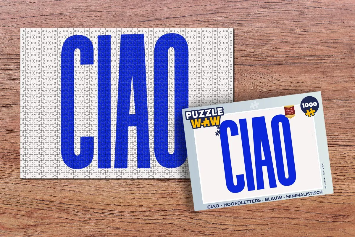 PuzzleWow Ciao Legpuzzel 1000 Stuks - Blauw
