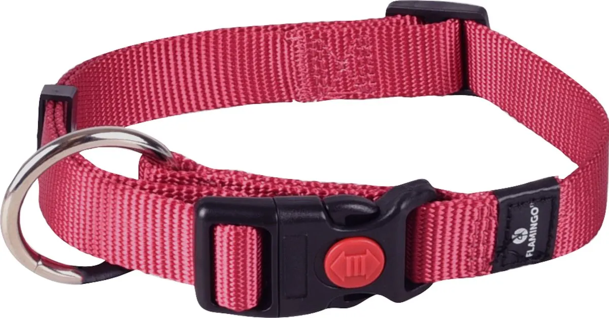 Flamingo Ziggi Halsband - Kersenrood M 40-55cm