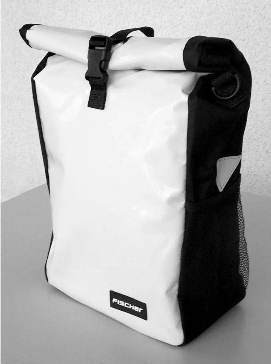 Fischer 86264 Fietstas - 1 liter Wit/Zwart - afbeelding 3 van 4