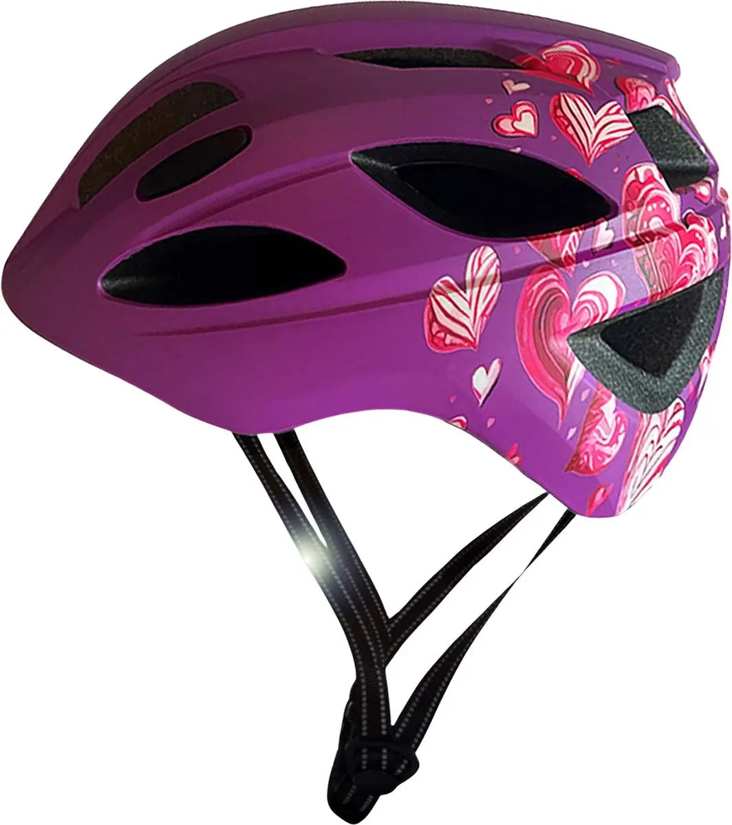 Crazy Safety Cool Heart Kinderhelm M - Paars Hart - afbeelding 5 van 6
