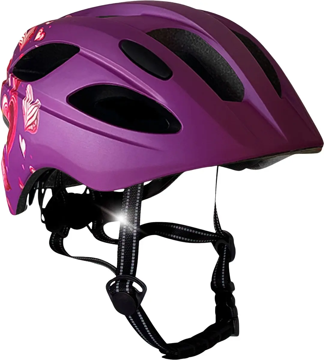 Crazy Safety Cool Heart Kinderhelm M - Paars Hart - afbeelding 3 van 6