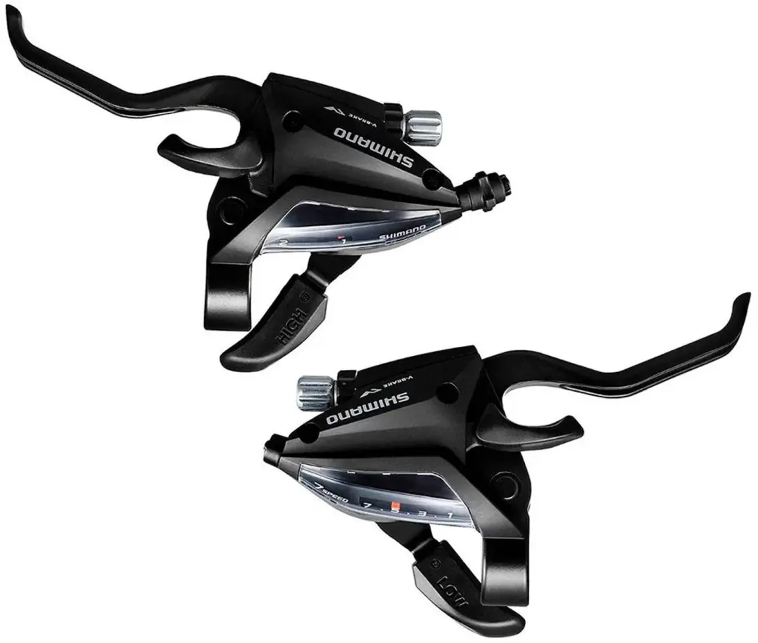 Shimano Acera St-ef500 Oem Remhendelset Met Schakelaar Zilver 2 x 7s