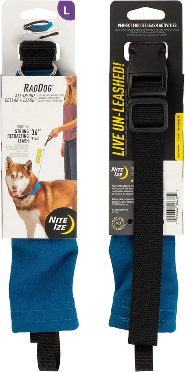 Nite Ize RadDog Halsband & Riem Blauw L