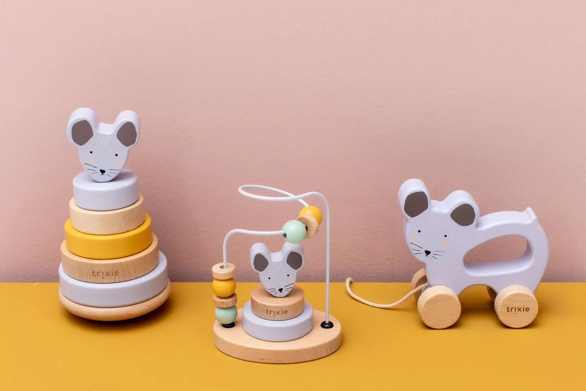 Trixie Houten Kralenframe Mrs. Mouse - Educatief Speelgoed