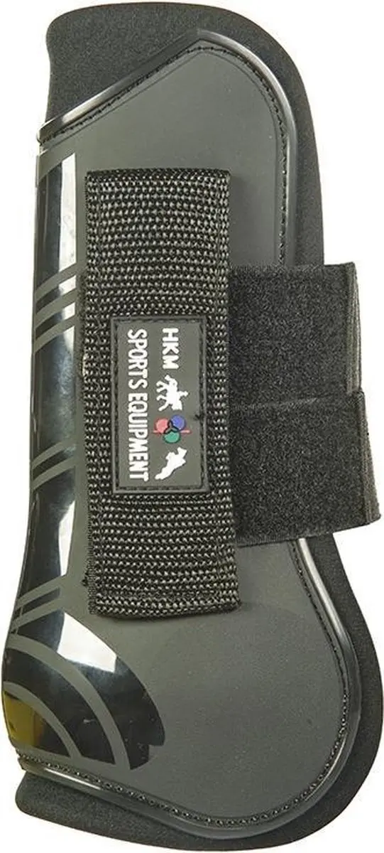 HKM Peesbeschermers  & strijkkappen  -Genua- set zwart/zwart Pony
