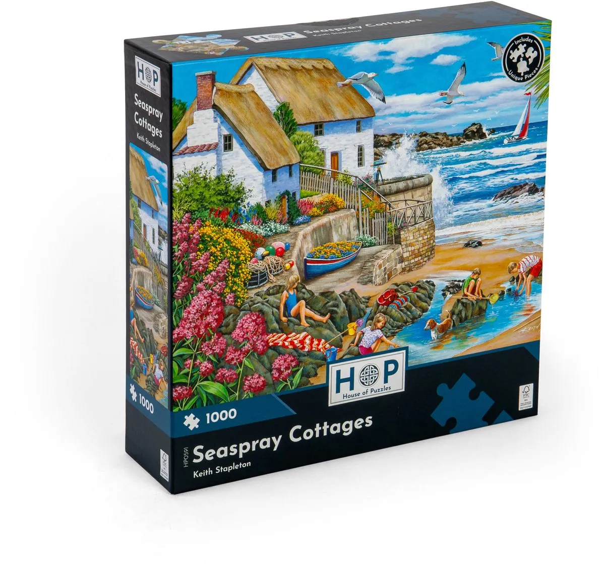 House Of Puzzles Seaspray Cottages Puzzel 1000 Stuks - HP0591 - Multicolor