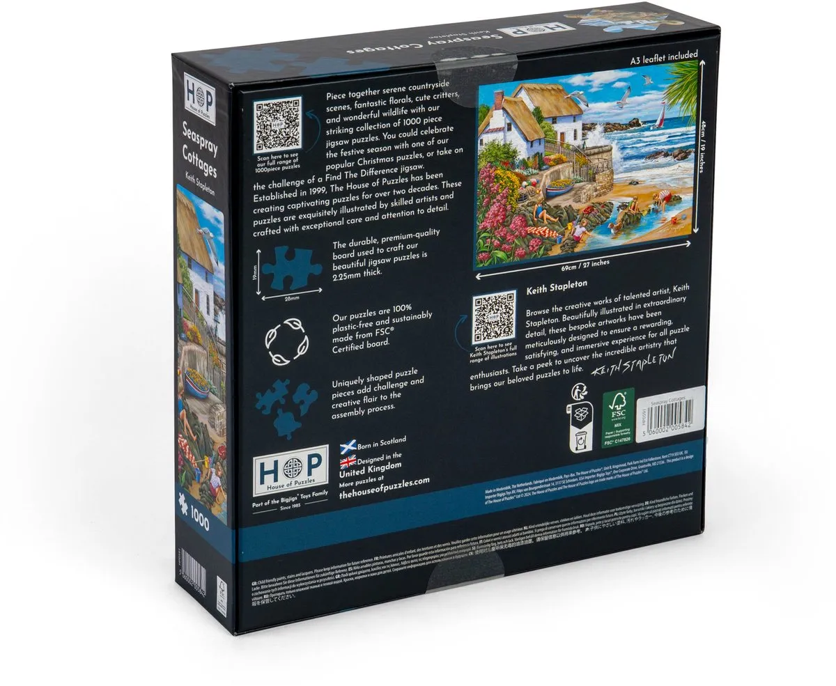 House Of Puzzles Seaspray Cottages Puzzel 1000 Stuks - HP0591 - Multicolor