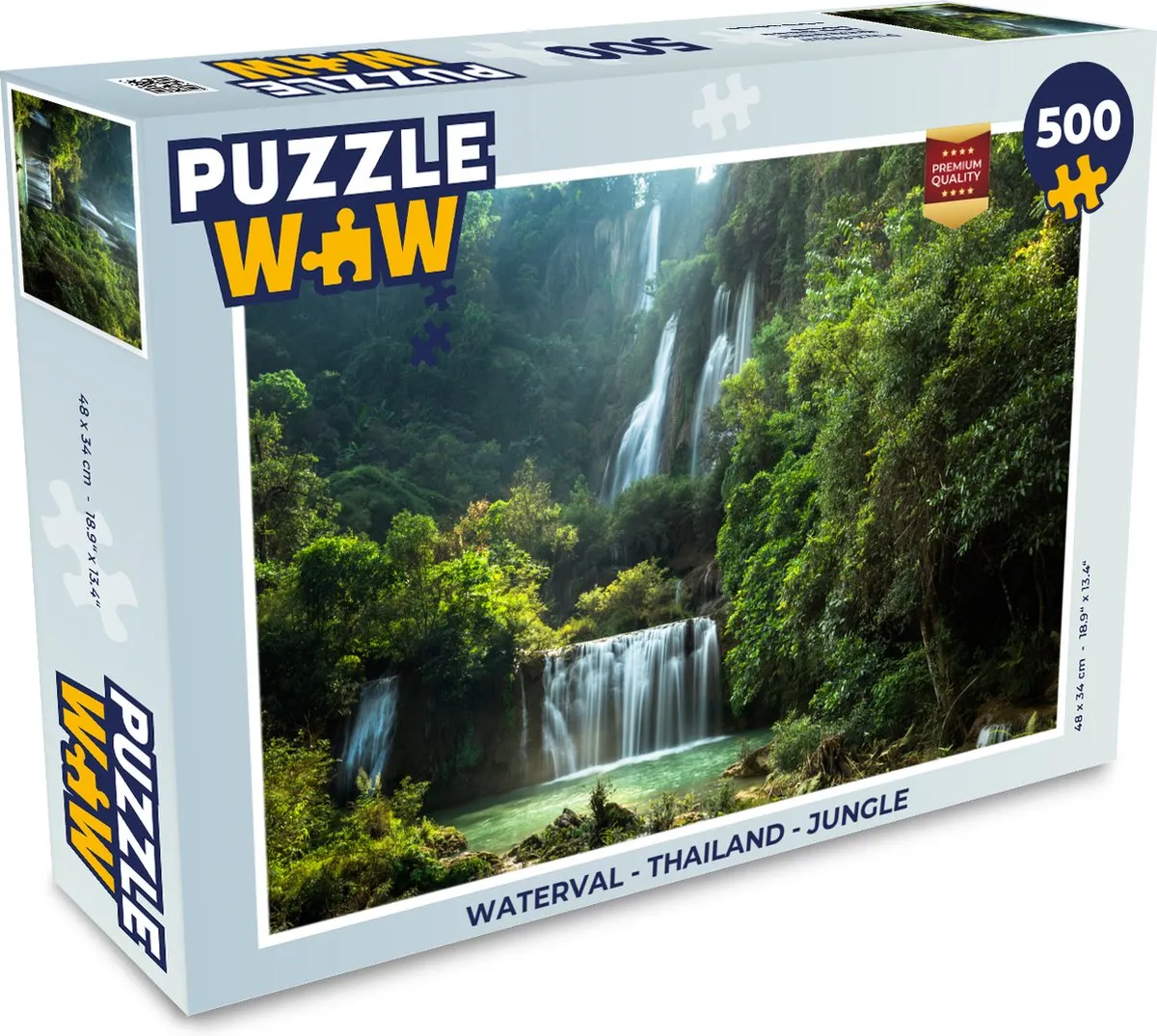 PuzzleWow Waterval Thailand Jungle Legpuzzel 500 Stuks
