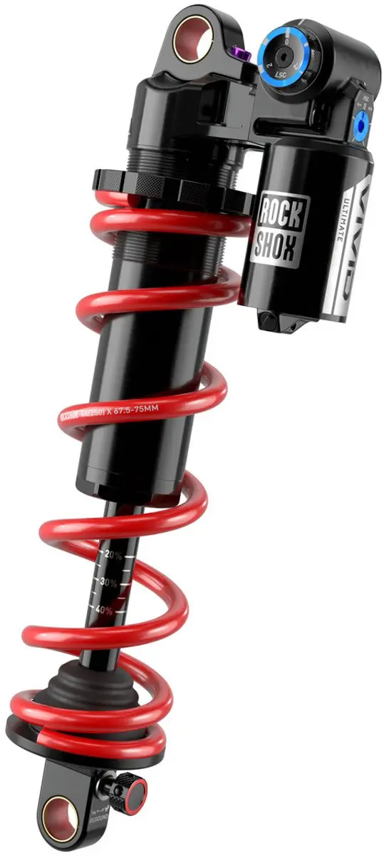 Rockshox Vivid Coil Ultimate Dh Rc2 D1 Standard/standard Schokdemper Zilver 75 m