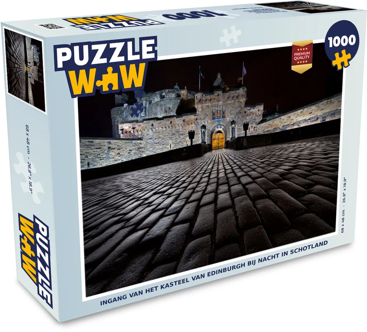 PuzzleWow Legpuzzel Edinburgh bij nacht 1000 Stuks
