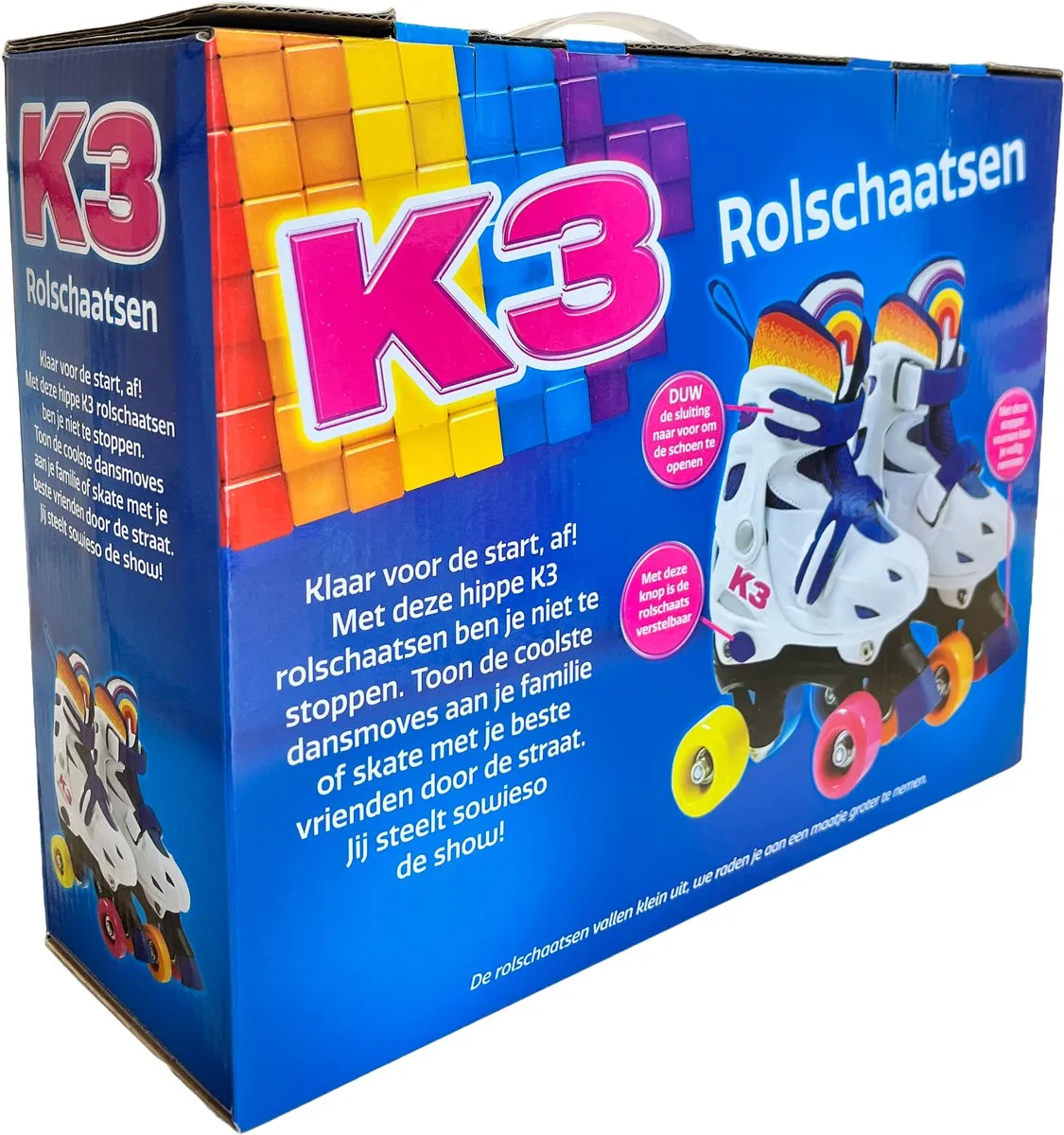 K3 Rolschaatsen Verstelbaar 26-29 - Regenboog