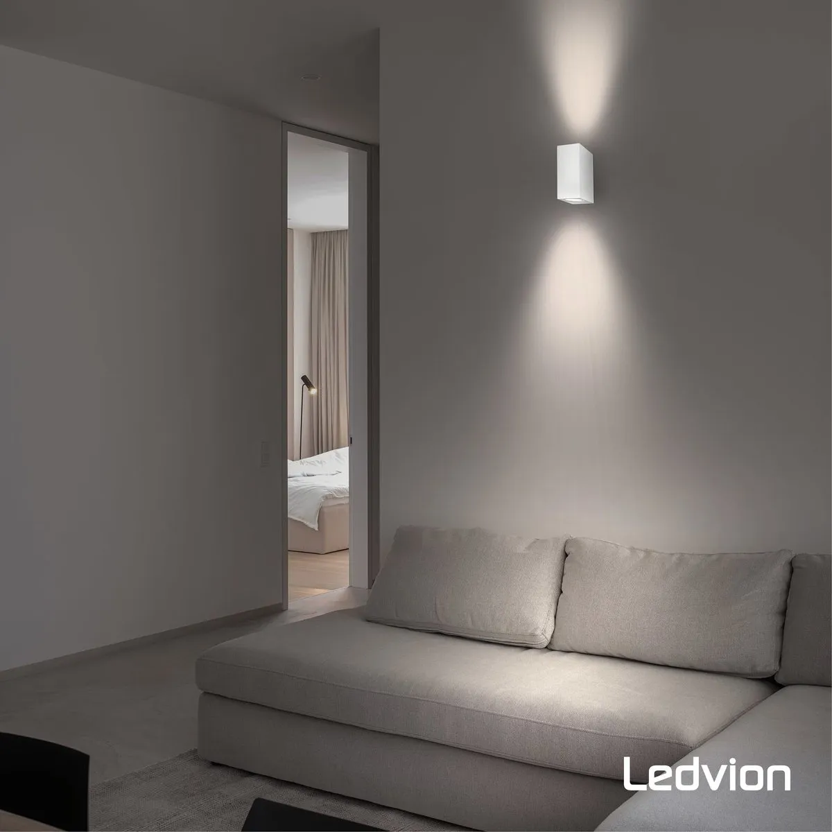 LEDVION Cube & Wit Wandlamp GU10 3.5W IP54