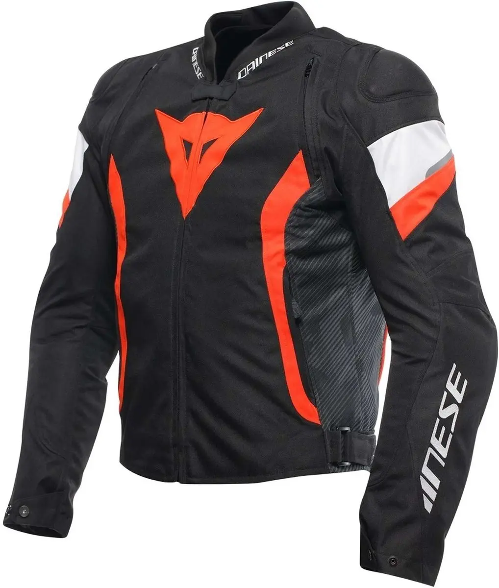 Dainese Avro 5 Tex Jas Zwart Rood Fluo Wit