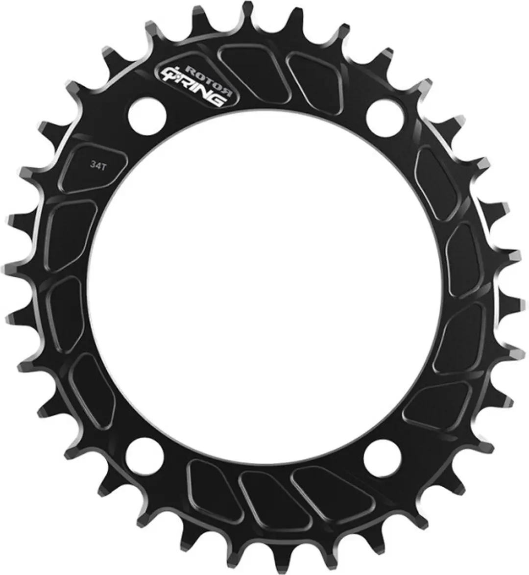 Rotor Q Rings Sm Oval 110 Bcd Kettingblad Zwart,Grijs 34t
