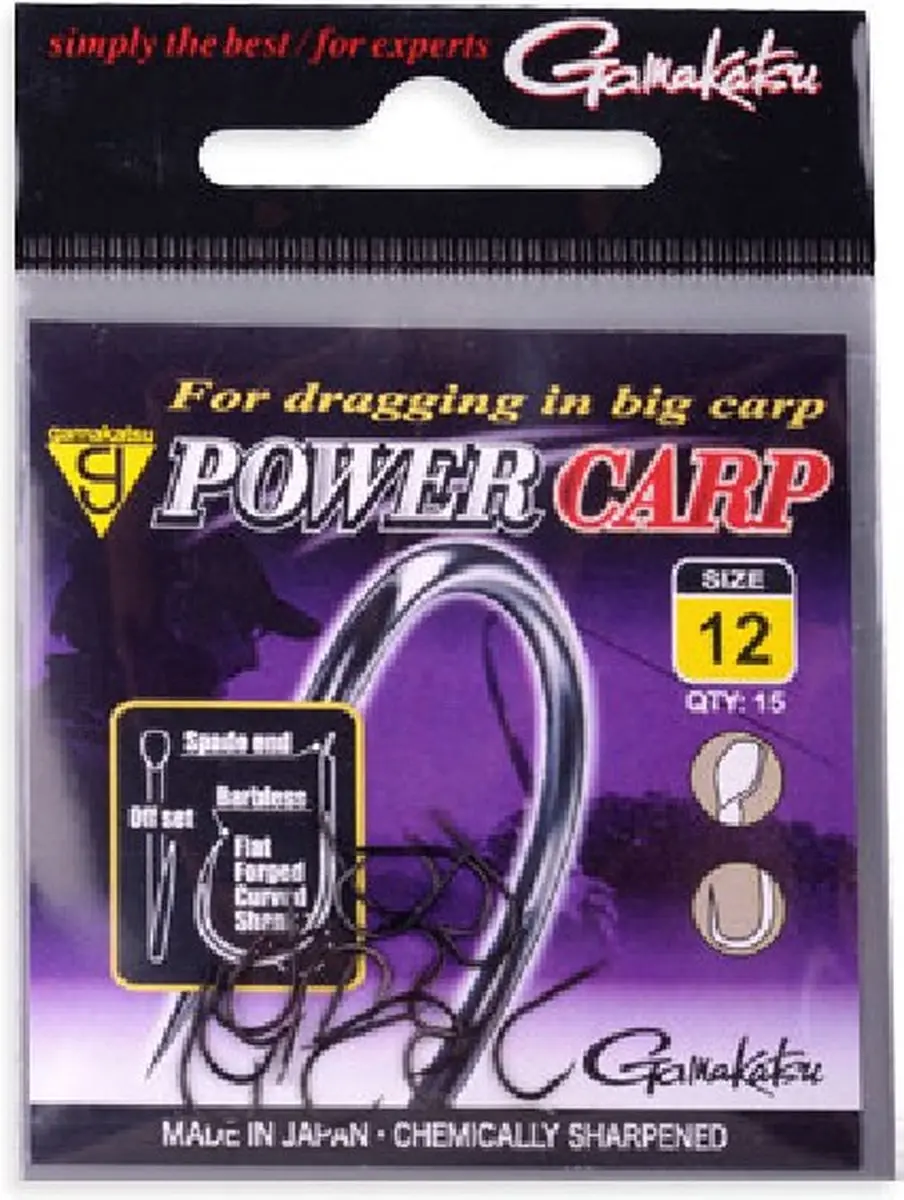Gamakatsu Power Carp Flatted Eye Barbless #14