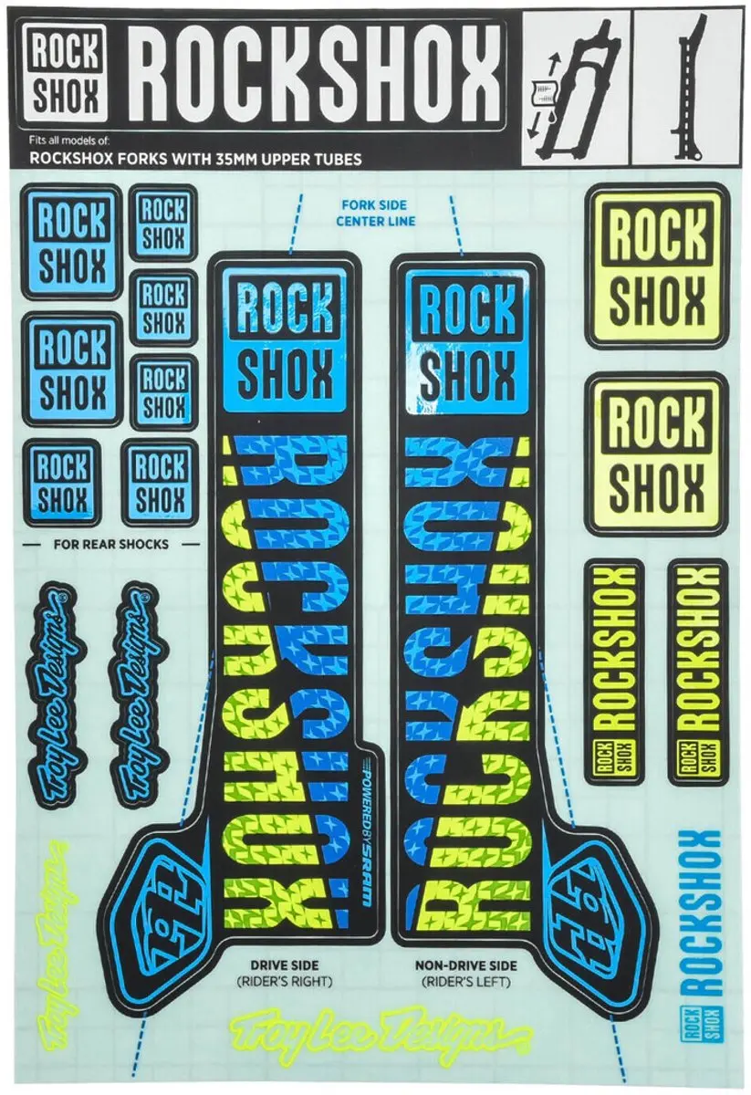 Decorset Rocksh.Decal Kit Blauw / Geel
