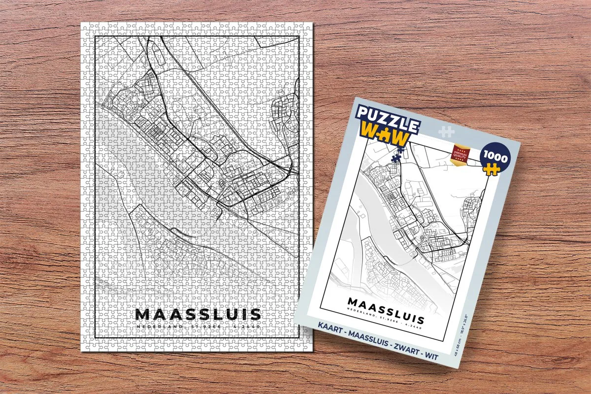 PuzzleWow Maassluis Legpuzzel 1000 Stuks - Multicolor
