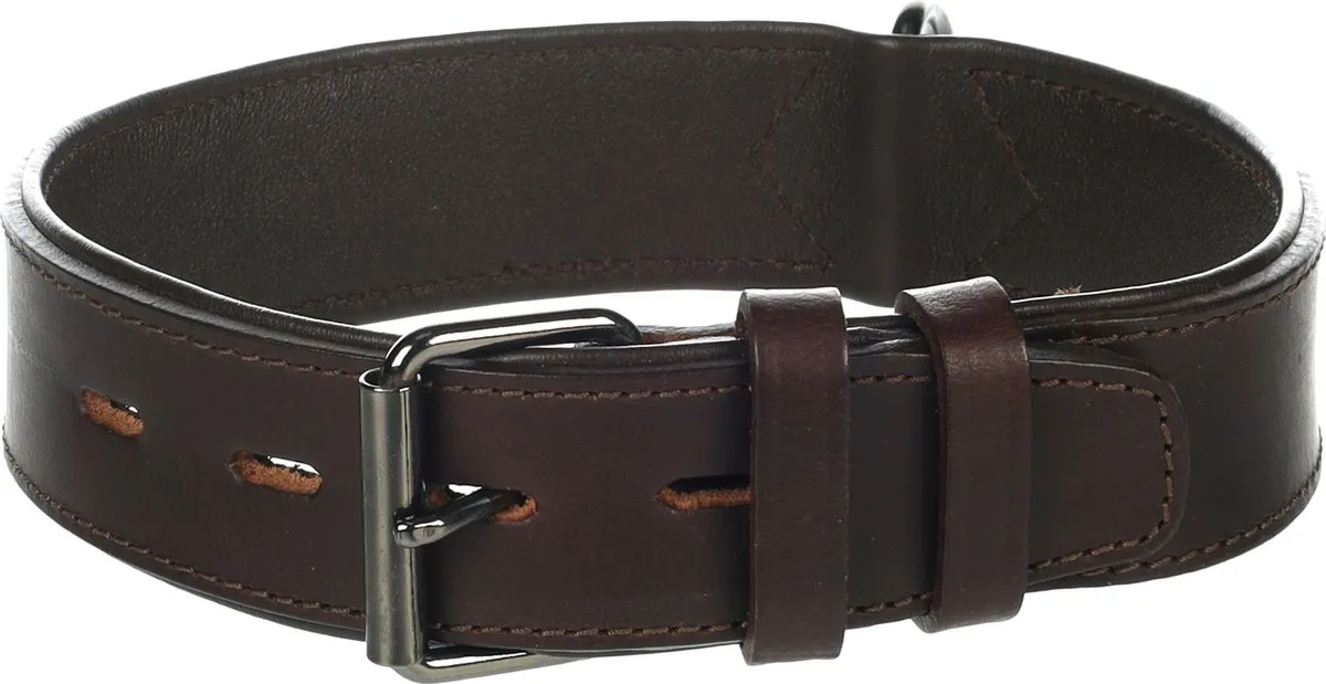 Flamingo Denver Gevoerd Halsband Bruin M/L 44-54cm