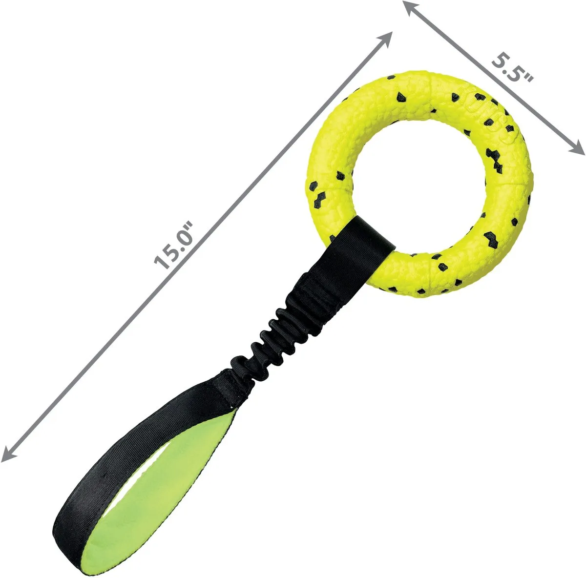 KONG Reflex Tug Hondenspeelgoed - 15.8x5.6x22.7cm - Geel/Zwart