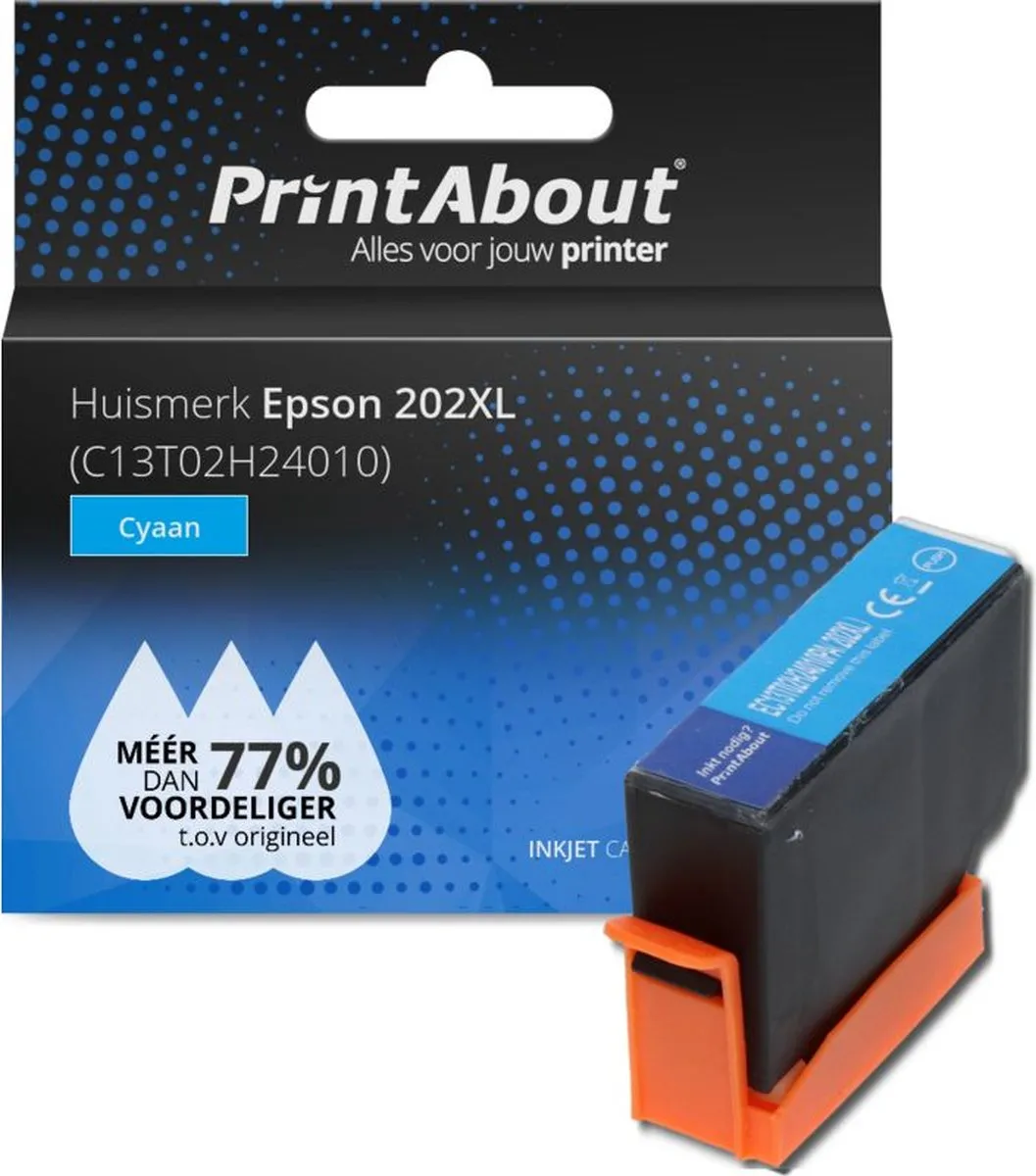 PrintAbout Epson 202XL Cyaan Inktcartridge