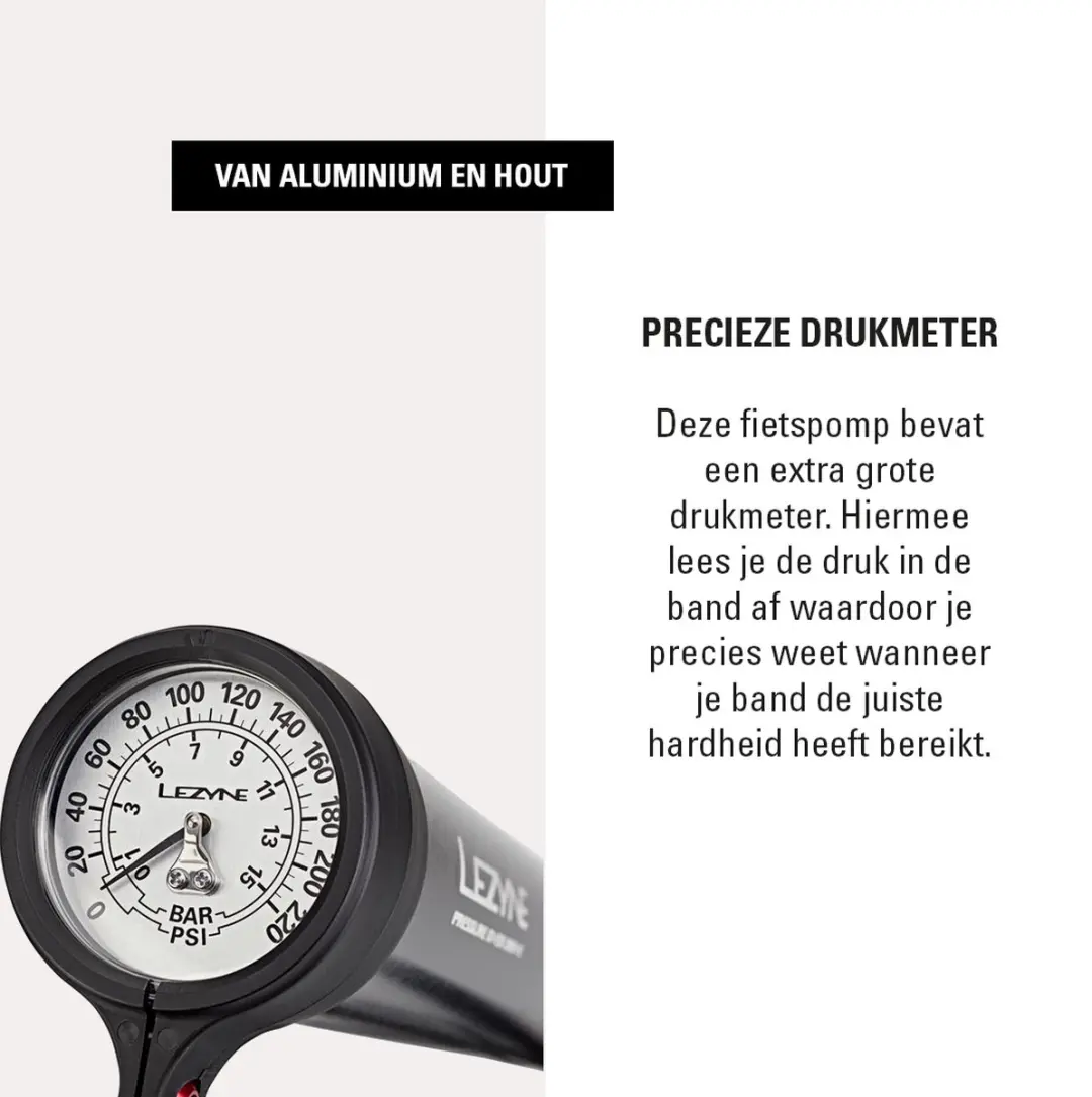 Lezyne Pressure Over Drive Y11 Fietspomp - afbeelding 4 van 6