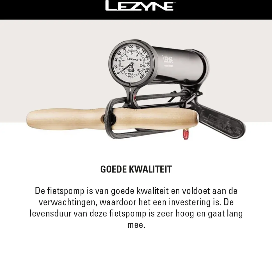 Lezyne Pressure Over Drive Y11 Fietspomp - afbeelding 2 van 6