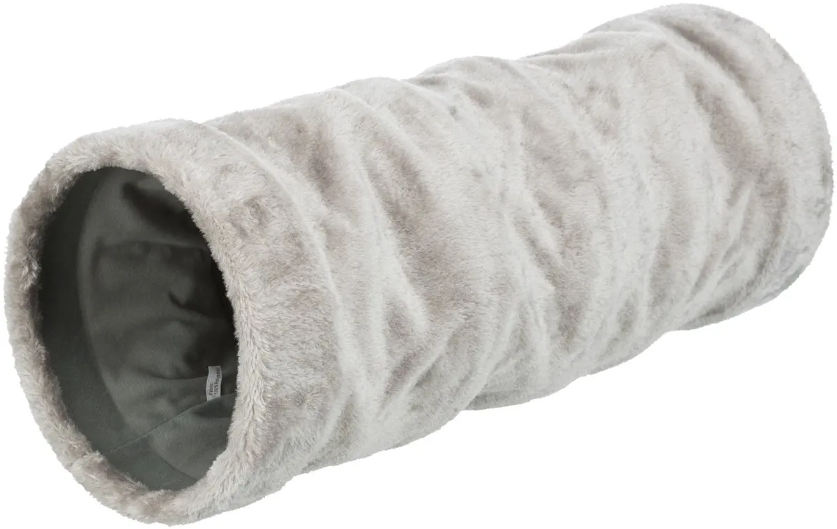 Trixie Speeltunnel Pluche Grijs 60x22cm