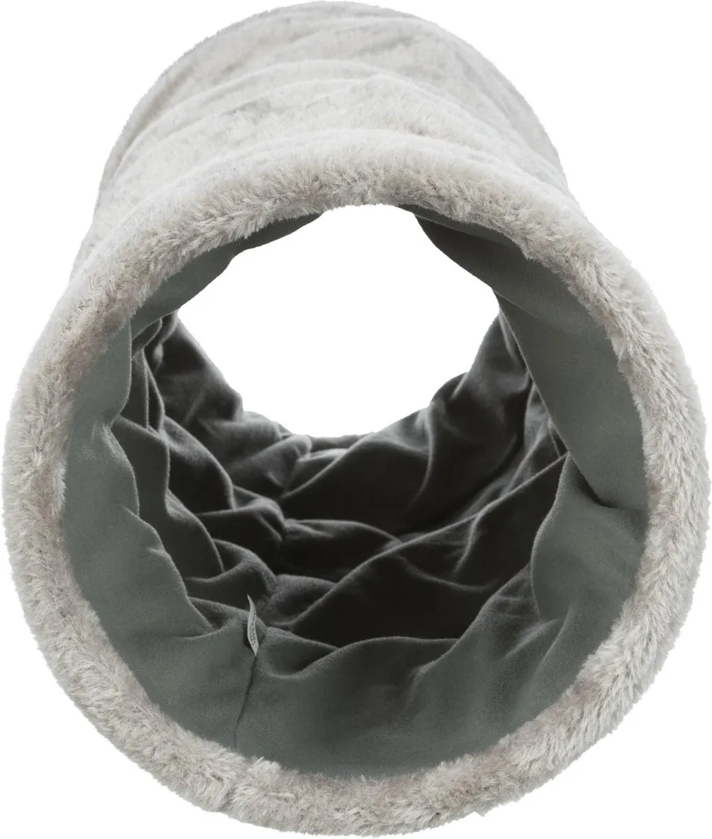 Trixie Speeltunnel Pluche Grijs 60x22cm - afbeelding 4 van 6